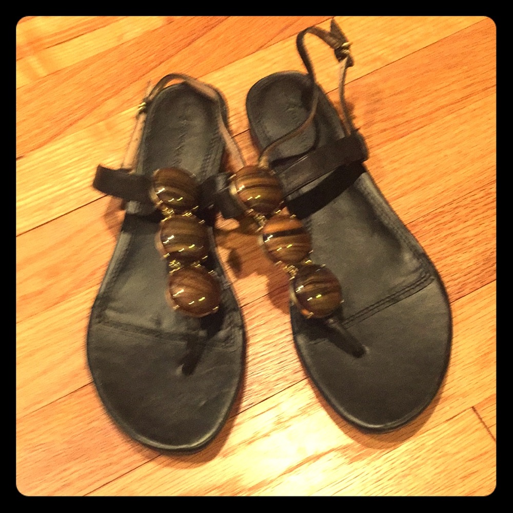 Banana Republic leather with bejeweled accents